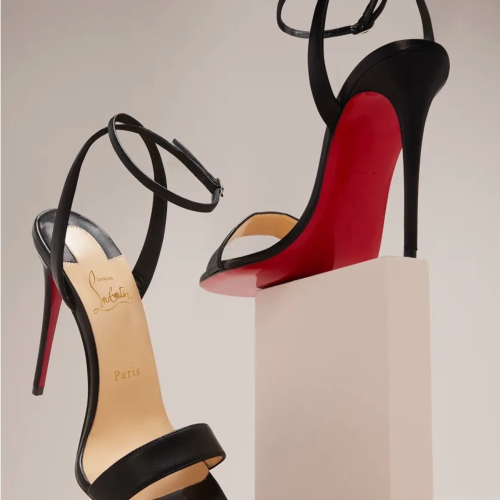 Loubigirl Ankle-Strap Red Sole Sandals 100mm size 42
